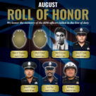 Roll of Honor for HPD Fallen Officers in the month of August