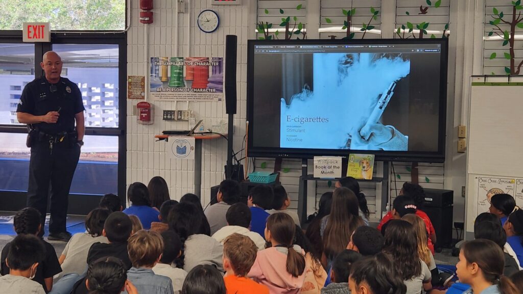 Officers went to Wahiawa Elementary School to educate them on vaping.