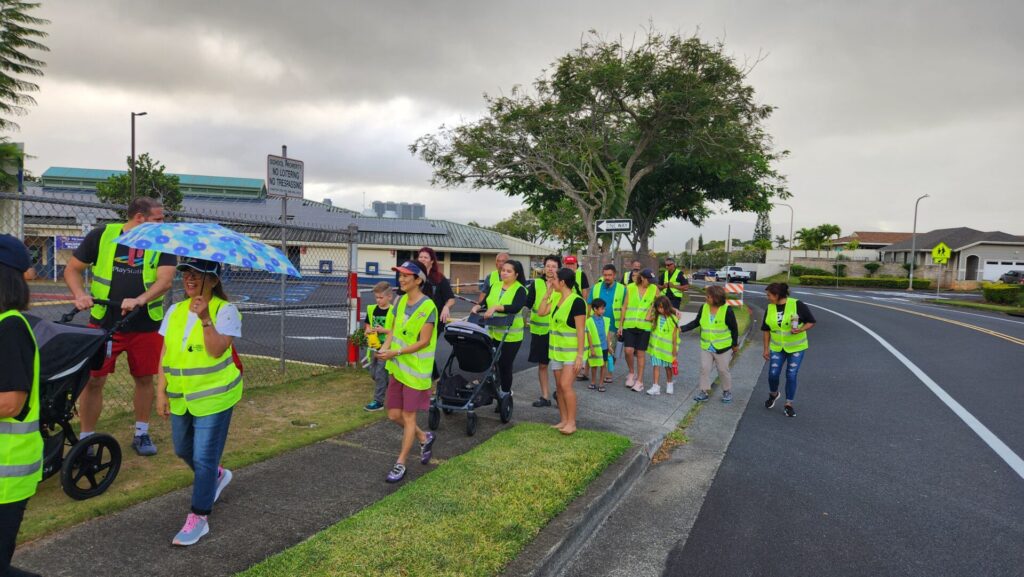 Officers hosted a neighborhood security watch walk in Mililani