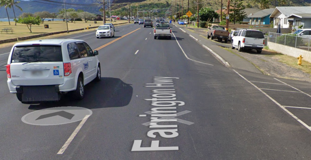 photo of Farrington Highway westbound of Kimo Street