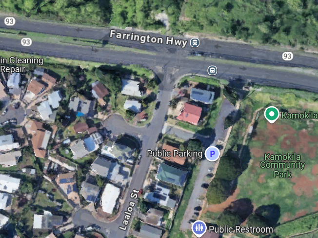 Google maps image of Farrington Highway and Laaloa Street