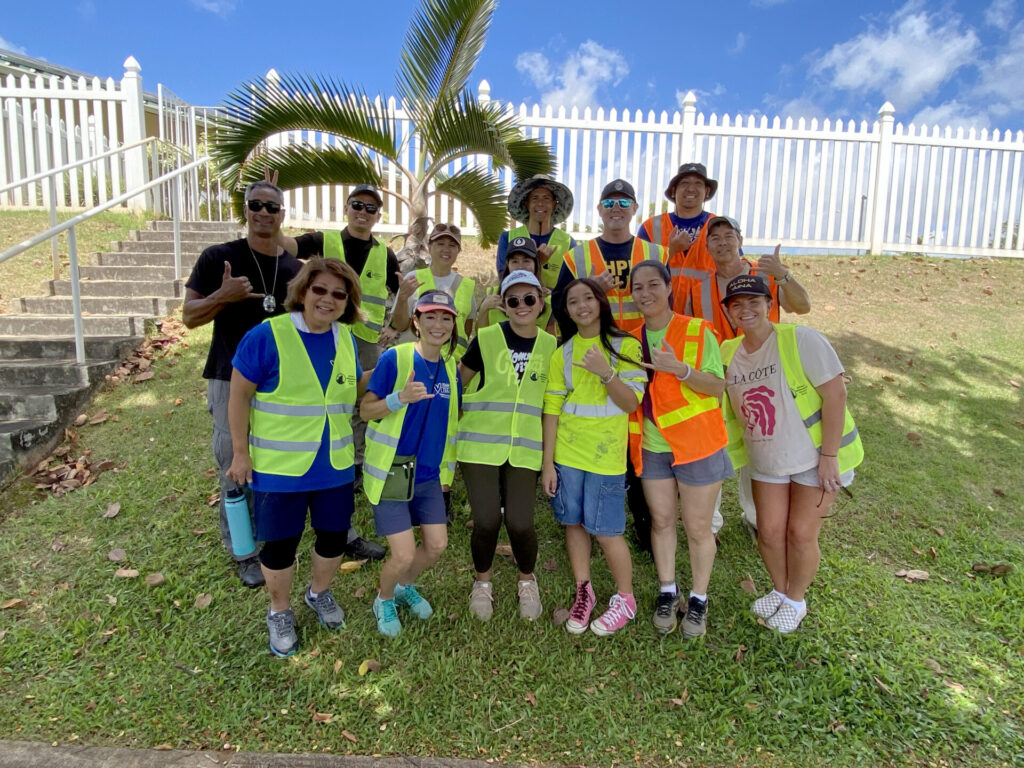 Waipio graffiti cleanup