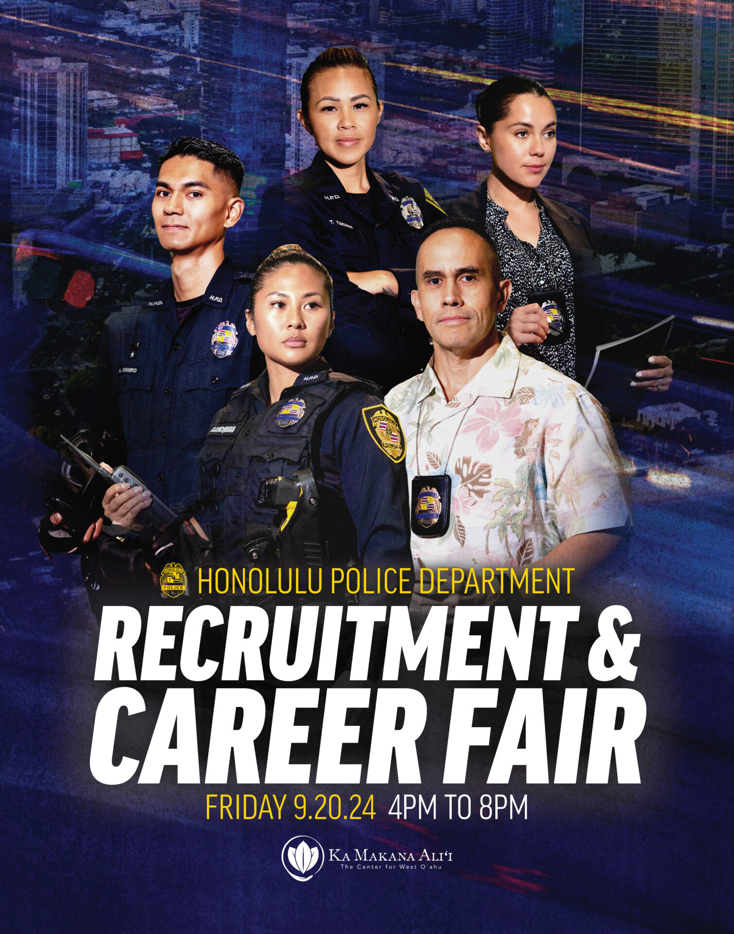 Event flyer for HPD's Recruitment & Career Fair