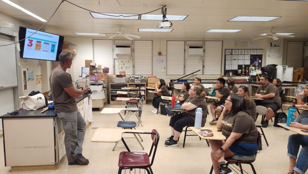 Officers educated teachers on the recent drug trend