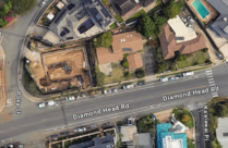 Google maps image of Diamond Head Road near Poka Street