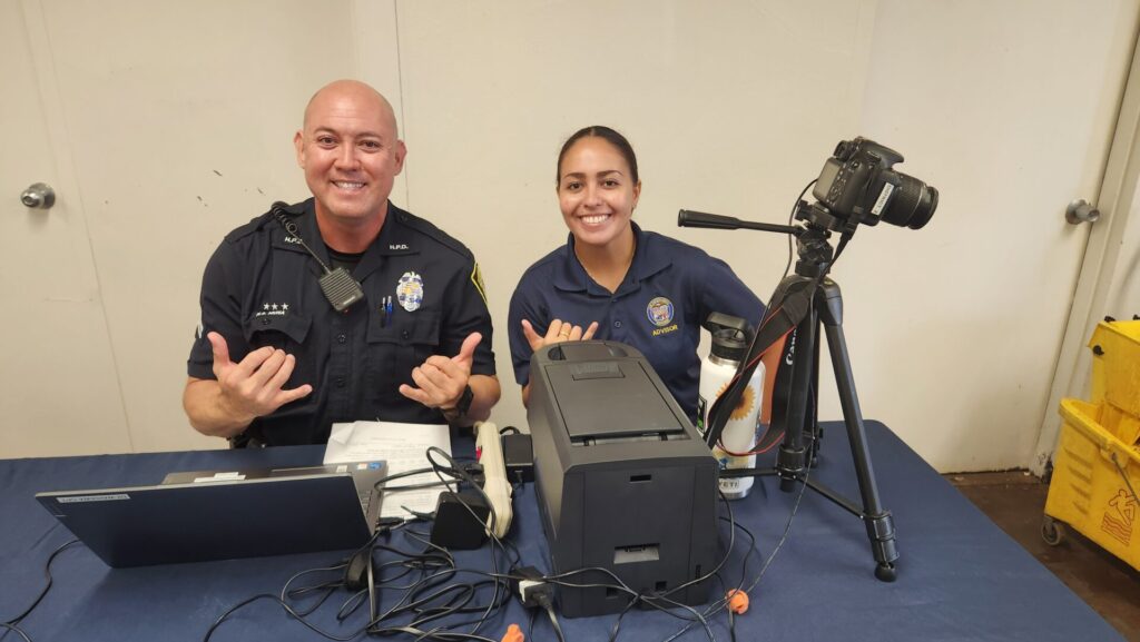 Officers participating at the Wahiawa community fair