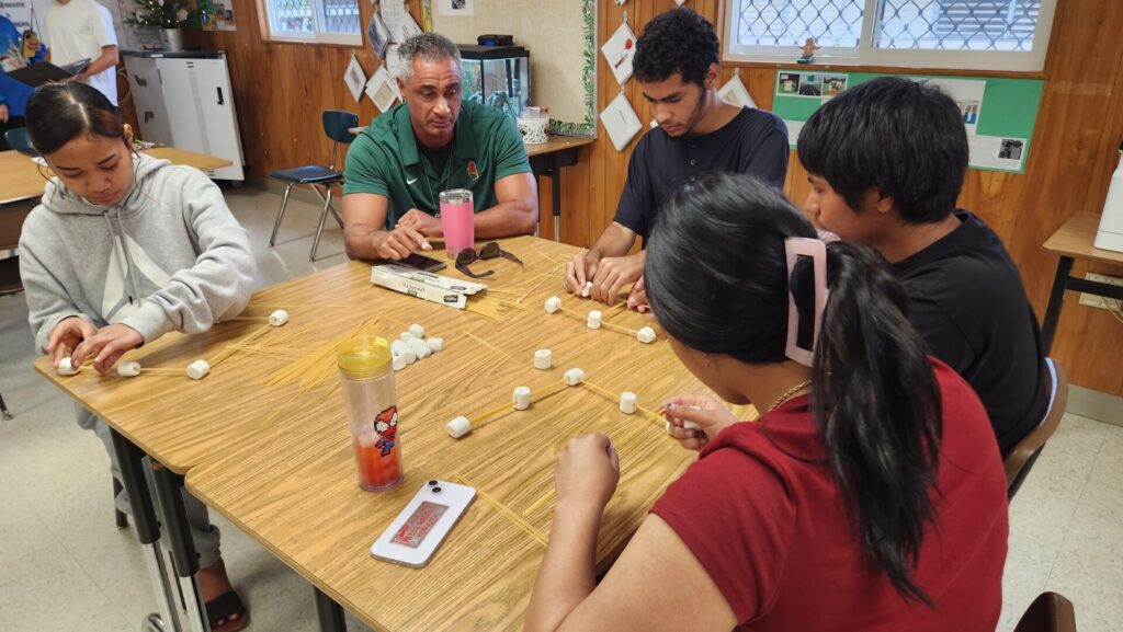 Officers mentoring students