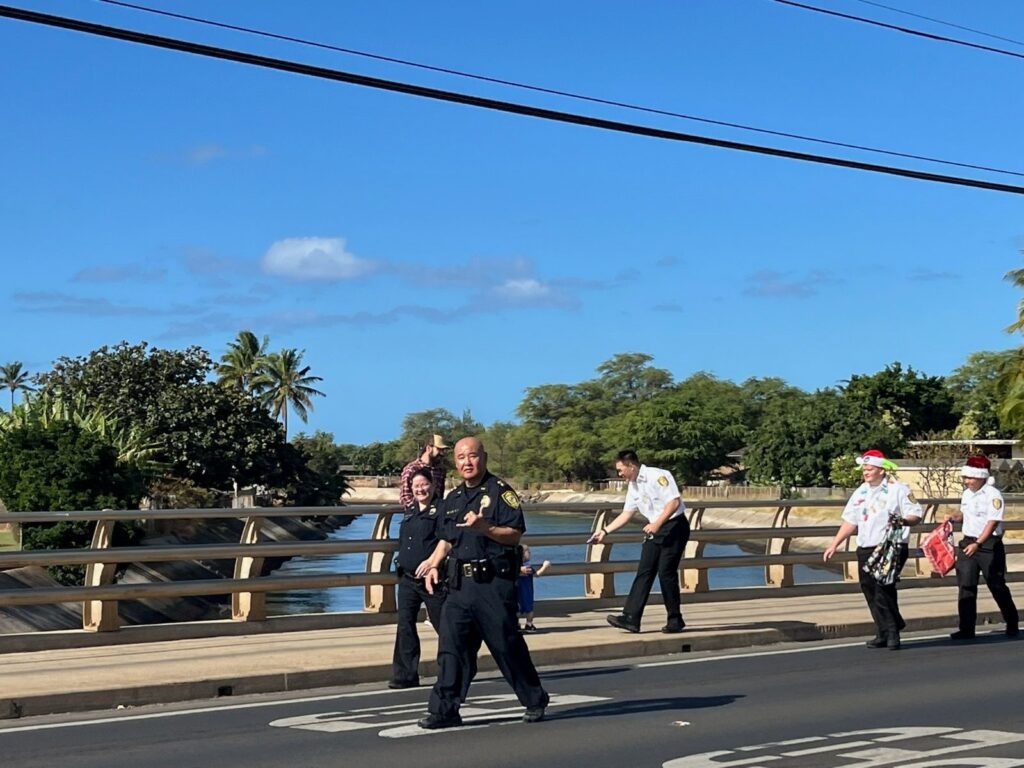 Captain Han walking in the Waianae Parade