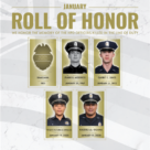 Roll of Honor Graphic for January 2025 which honors the memory of fallen HPD officers killed in the line of duty.